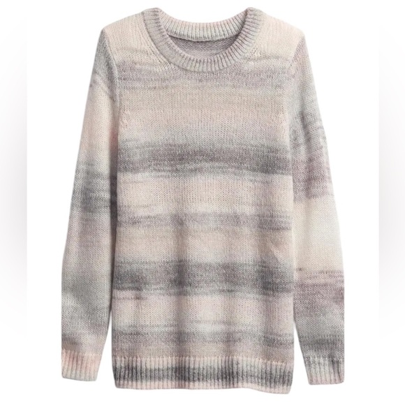 Gap Forever Soft Grey Spacedye Ombré Sweater Tunic Large NWT - Picture 2 of 11